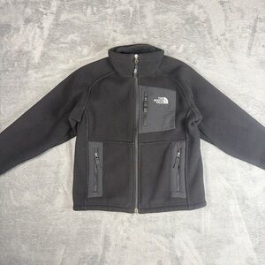 The North Face Fleece Jacket Boy's Small 7/8 Black Sherpa Lined with Pockets